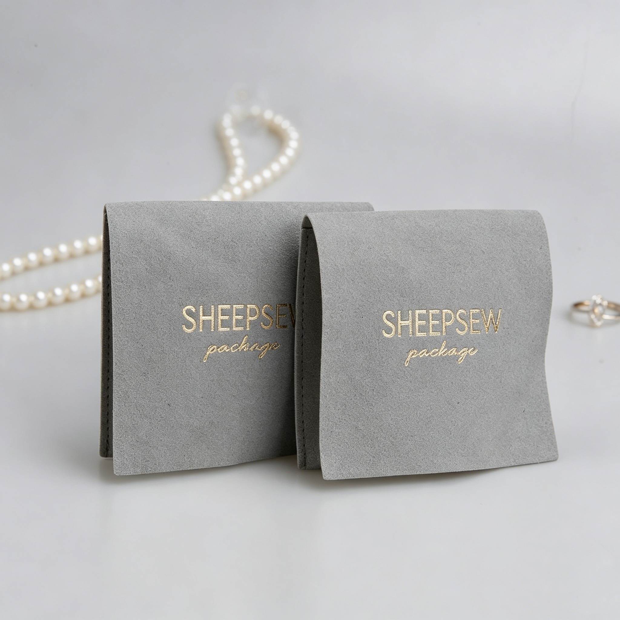 Luxury Bags No Logo - SheepSew 50pcs Custom Logo Printed Microfiber