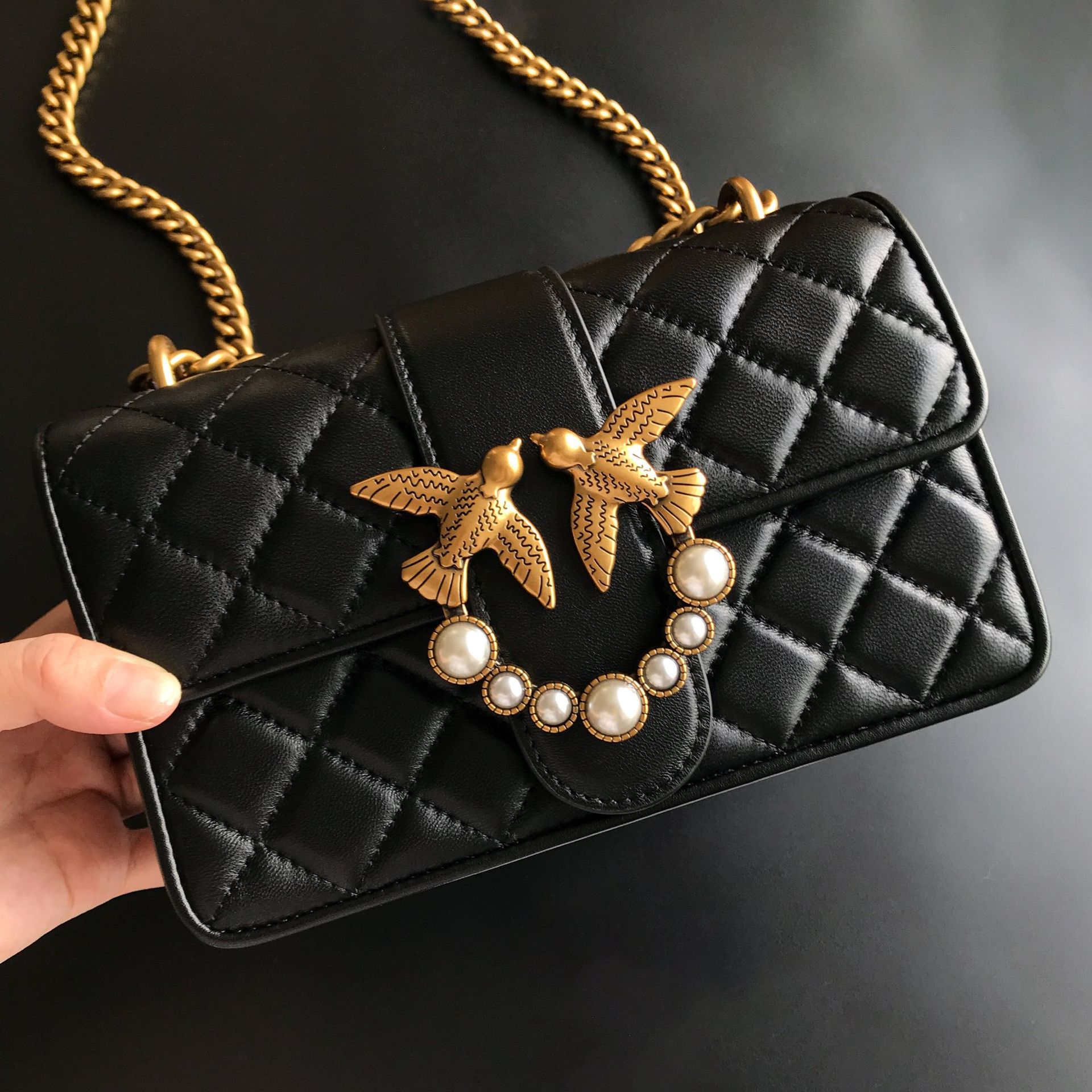 Luxury Bags Everyday - Quilted Genuine Sheepskin Leather Underarm Bag