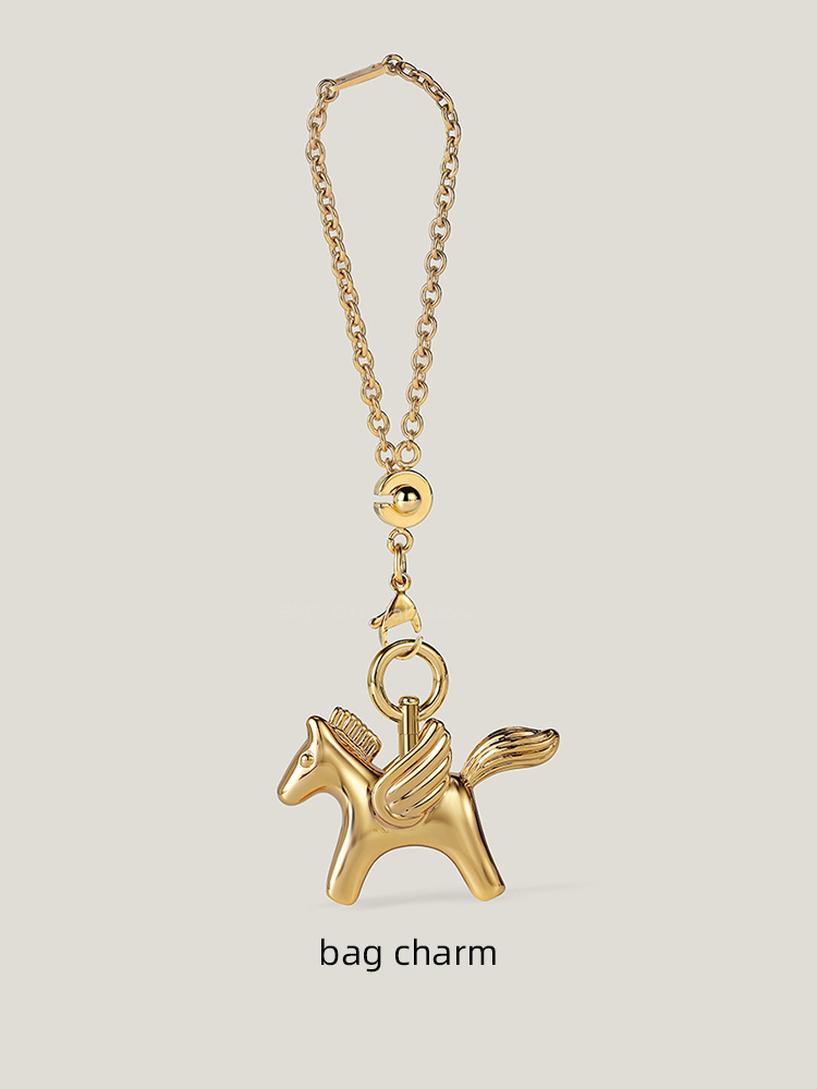 Luxury Bags Hermes - Luxury Brass Pegasus Bag Charm for