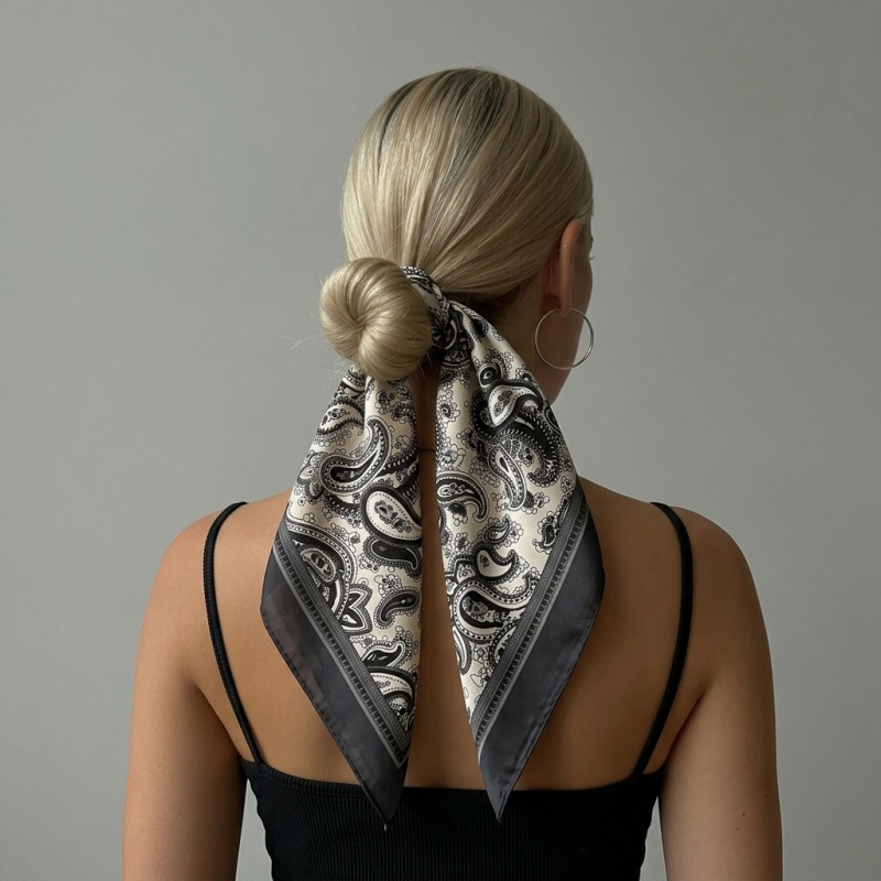 Luxury Bags Trending - Luxury Satin Square Scarf Paisley Print