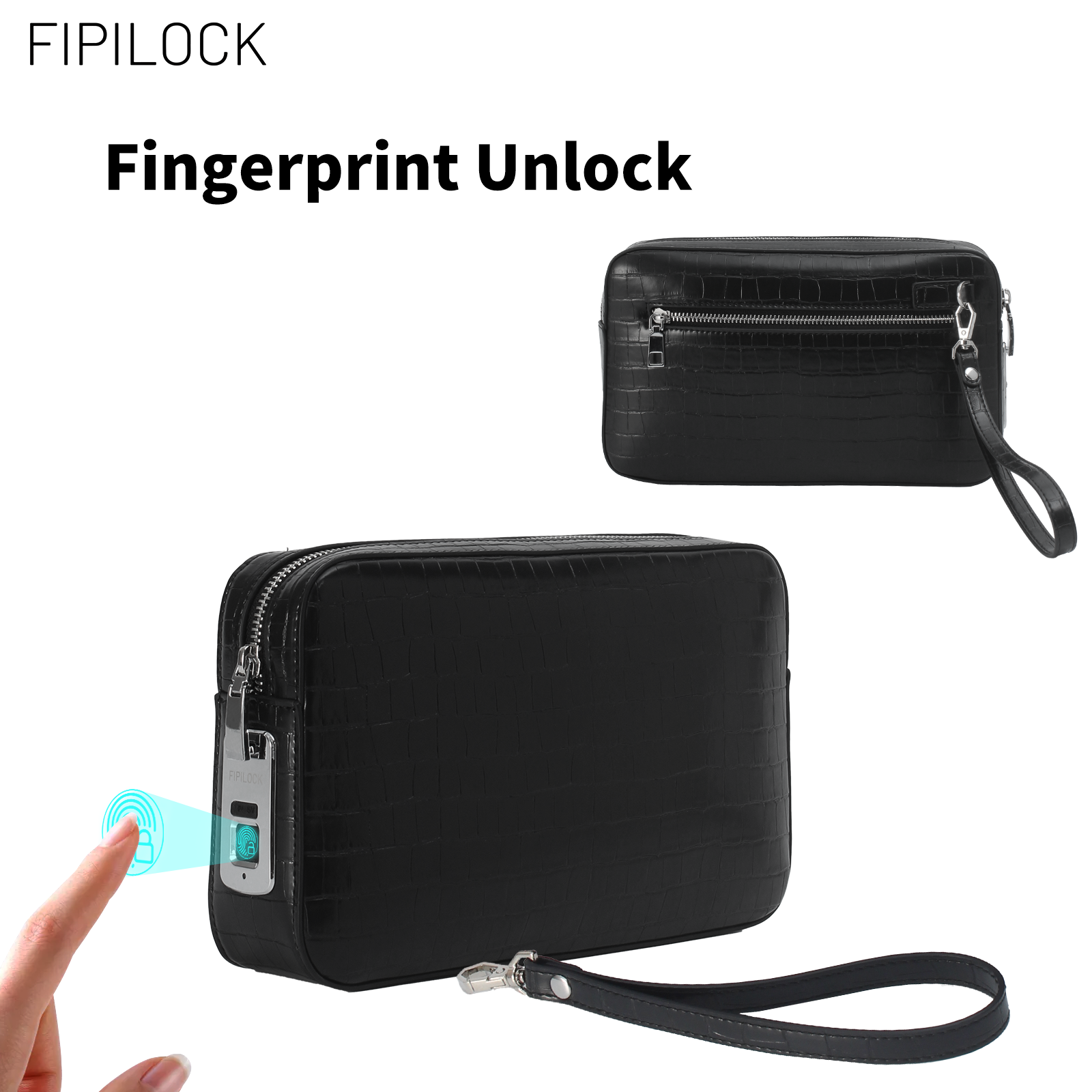 Wristlet Wallet Zipper - FIPILOCK Clutch Purses Bags Woman for
