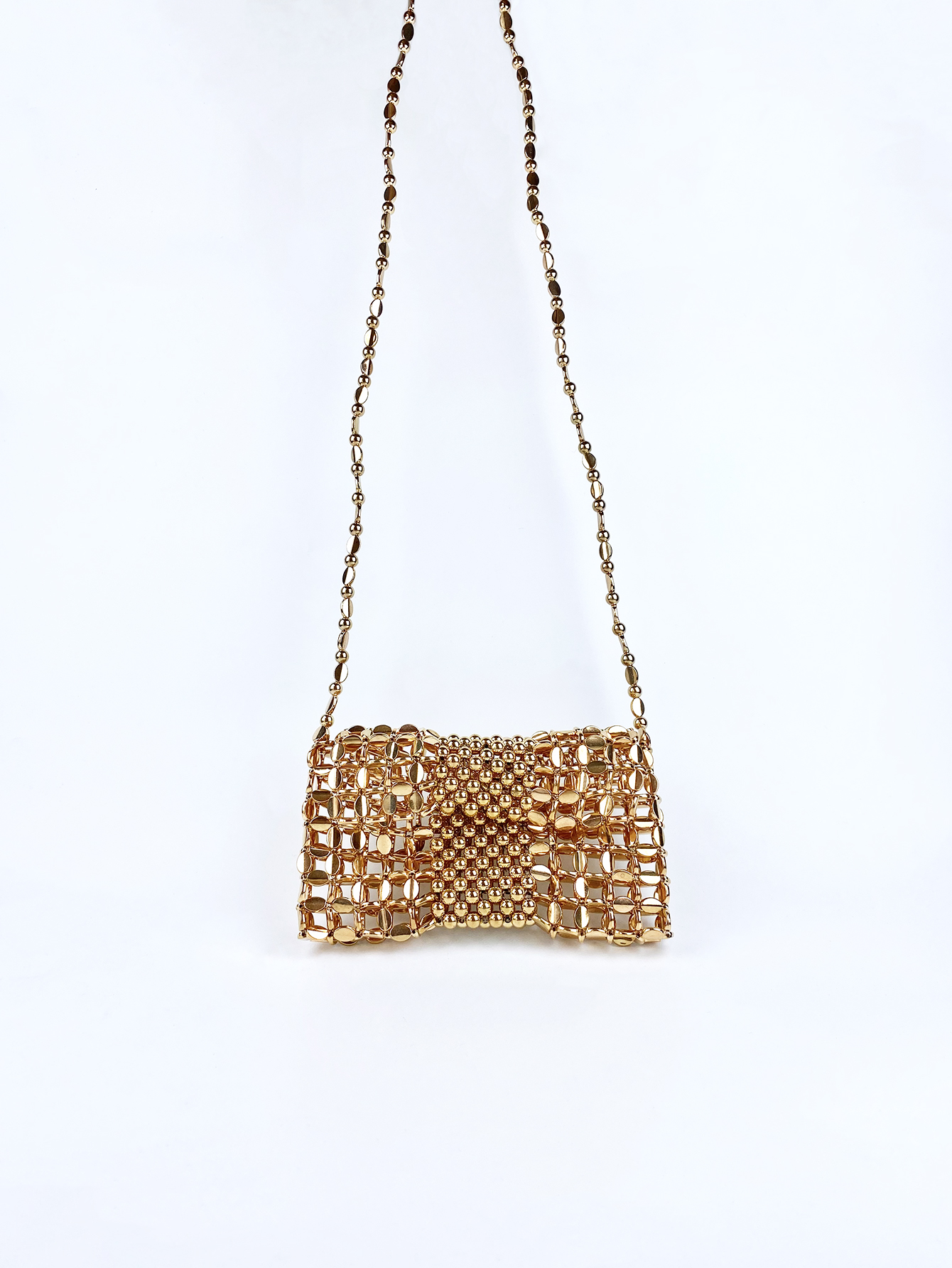 Wristlet Wallet Zipper - New niche design gold woven chain