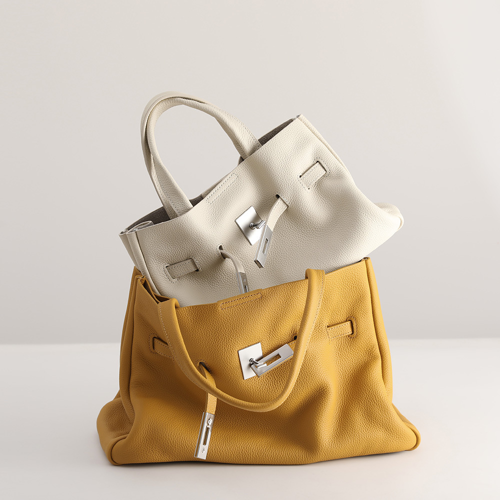 Luxury Bags Hermes - Niche Design Cowhide Women's Handbag Leather