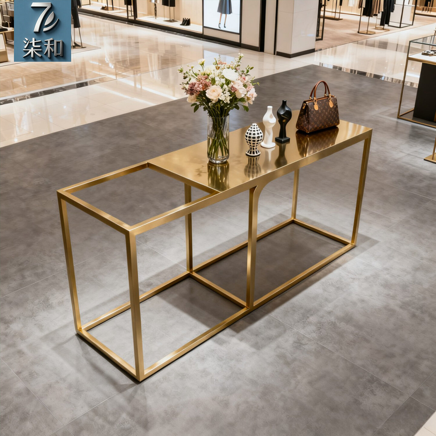 Luxury Bags In Store - Clothing store display table Stainless steel