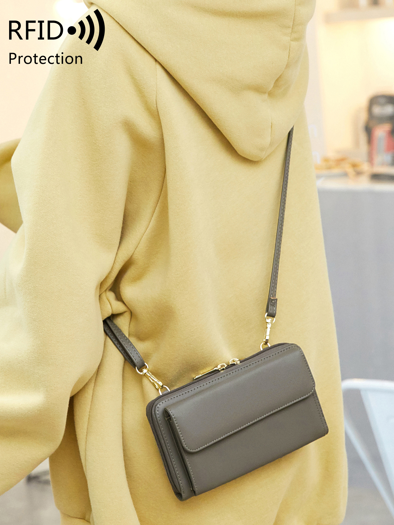 Women's Fashion Touchscreen Mo - Wristlet Wallet Zipper ulasan dan harga