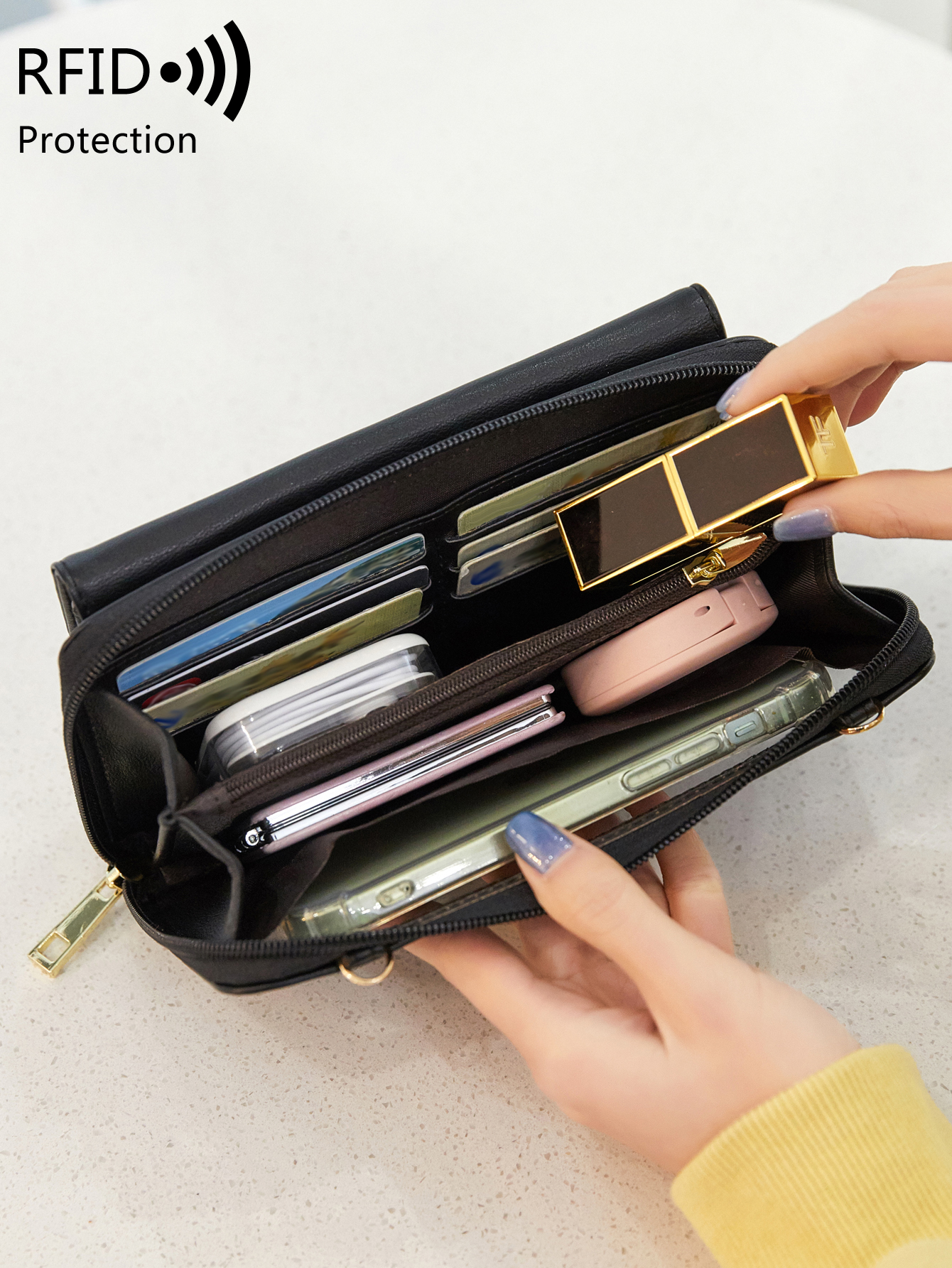 Women's Fashion Touchscreen Mo - Wristlet Wallet Zipper ulasan dan harga