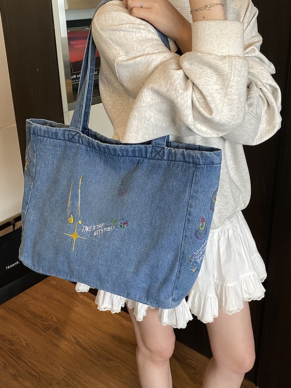 Korean Style Versatile Large C - Canvas Tote Designer ulasan dan harga