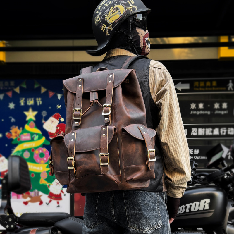 New Arrivals Leather Backpack  - Luxury Zipper Bags ulasan dan harga