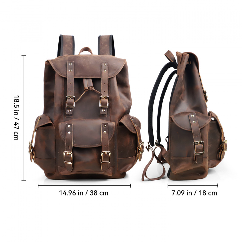 New Arrivals Leather Backpack  - Luxury Zipper Bags ulasan dan harga