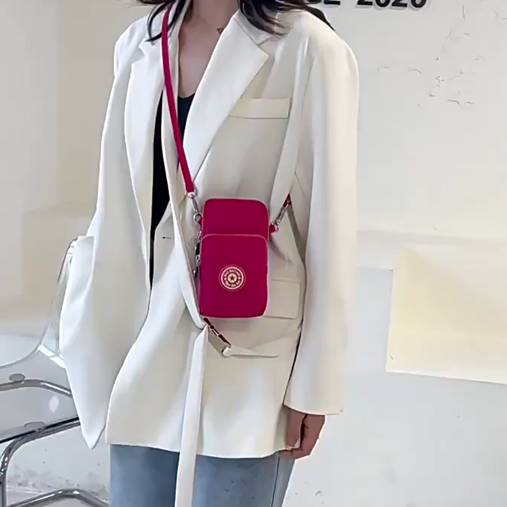 Nylon Small Crossbody Bag with - Wristlet Wallet Zipper ulasan dan harga