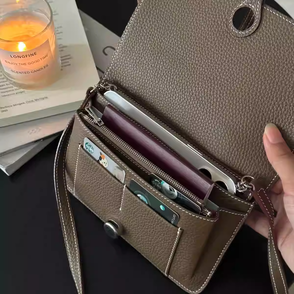 New PU Crossbody Mobile Phone  - Wristlet Wallet Zipper ulasan dan harga