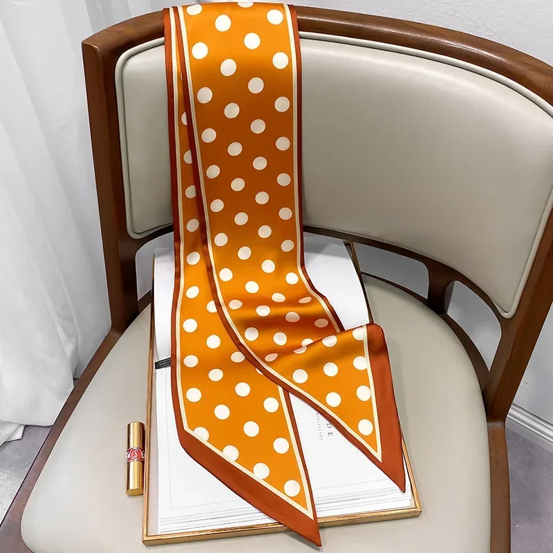 Design Print Skinny Scarf Plai - Luxury Bags Trending ulasan dan harga