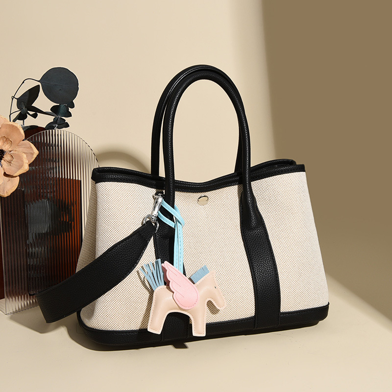 PU leather spliced color-block - Luxury Bags Hermes ulasan dan harga
