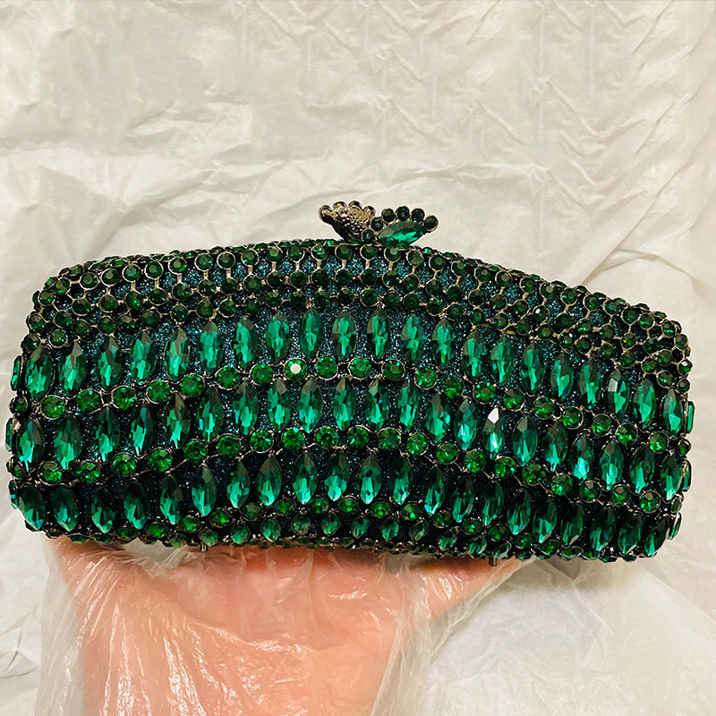 Luxury Green Rhinestone Evenin - Luxury Bags Green ulasan dan harga