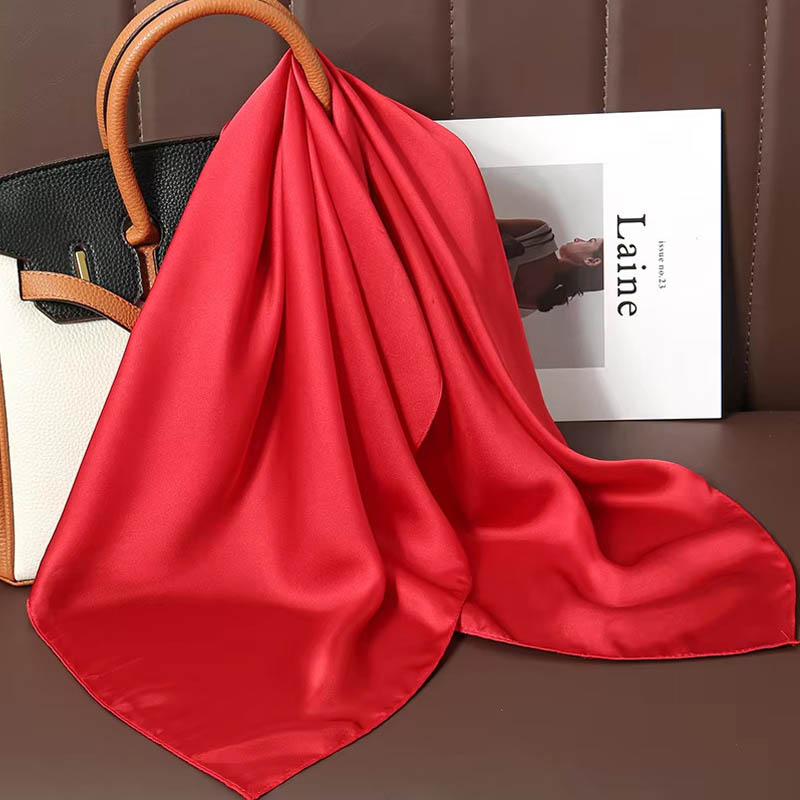 Luxury Solid Color Silk Square - Luxury Bags Trending ulasan dan harga