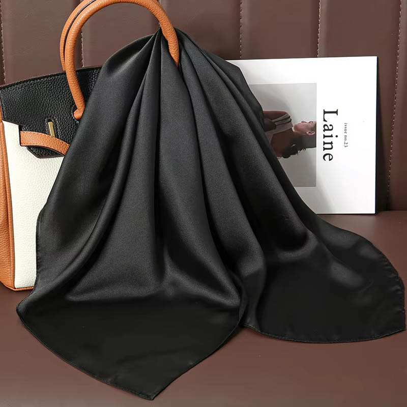 Luxury Solid Color Silk Square - Luxury Bags Trending ulasan dan harga