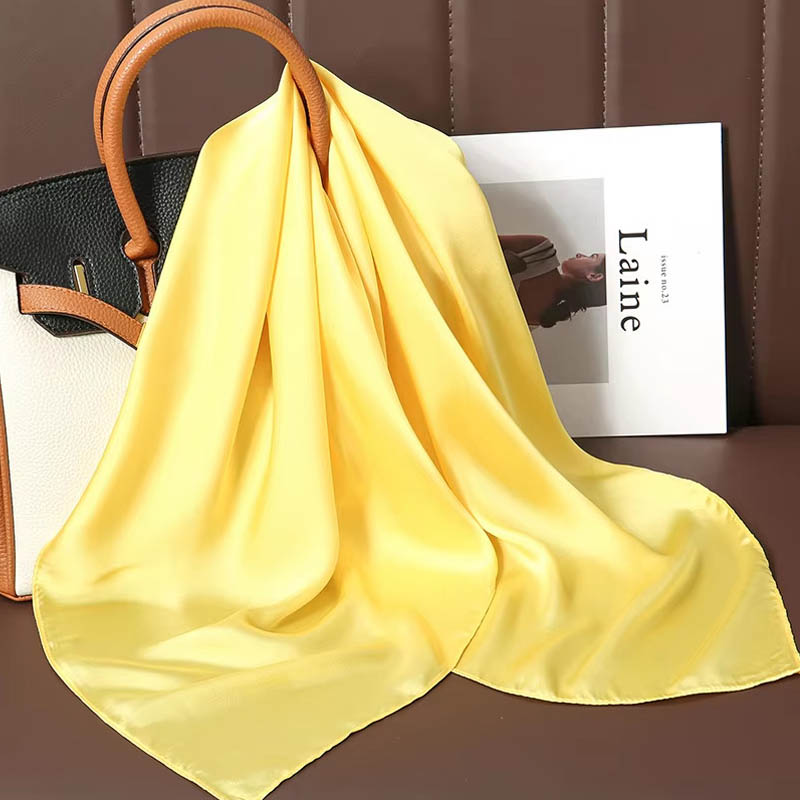 Luxury Solid Color Silk Square - Luxury Bags Trending ulasan dan harga