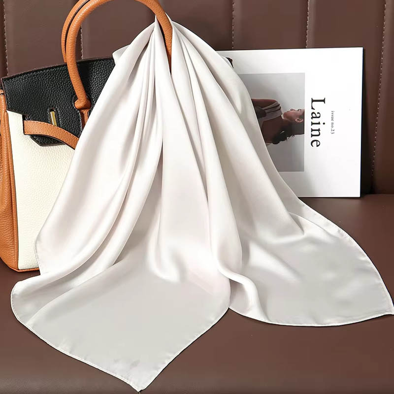 Luxury Solid Color Silk Square - Luxury Bags Trending ulasan dan harga