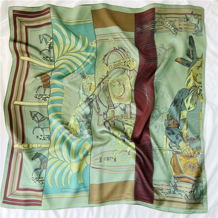 Small Mulberry Silk Scarf 65CM - Luxury Bags Green ulasan dan harga