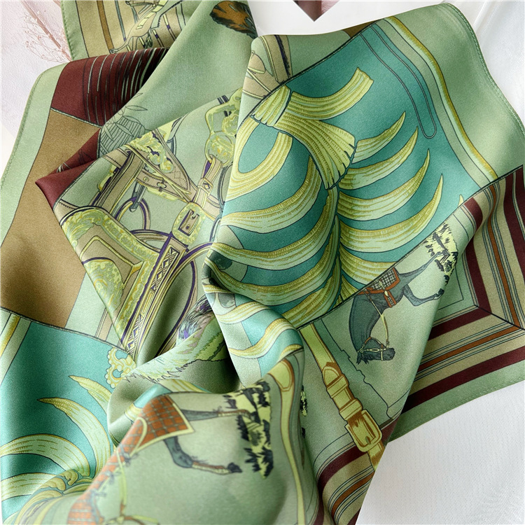 Small Mulberry Silk Scarf 65CM - Luxury Bags Green ulasan dan harga