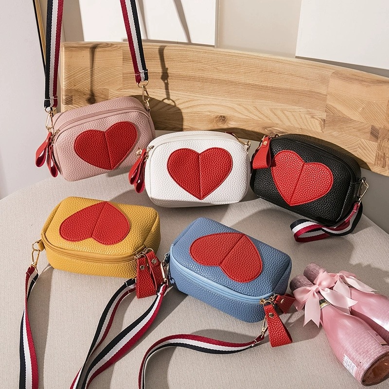 Lychee Pattern Heart-Shaped Cr - Wristlet Wallet Zipper ulasan dan harga
