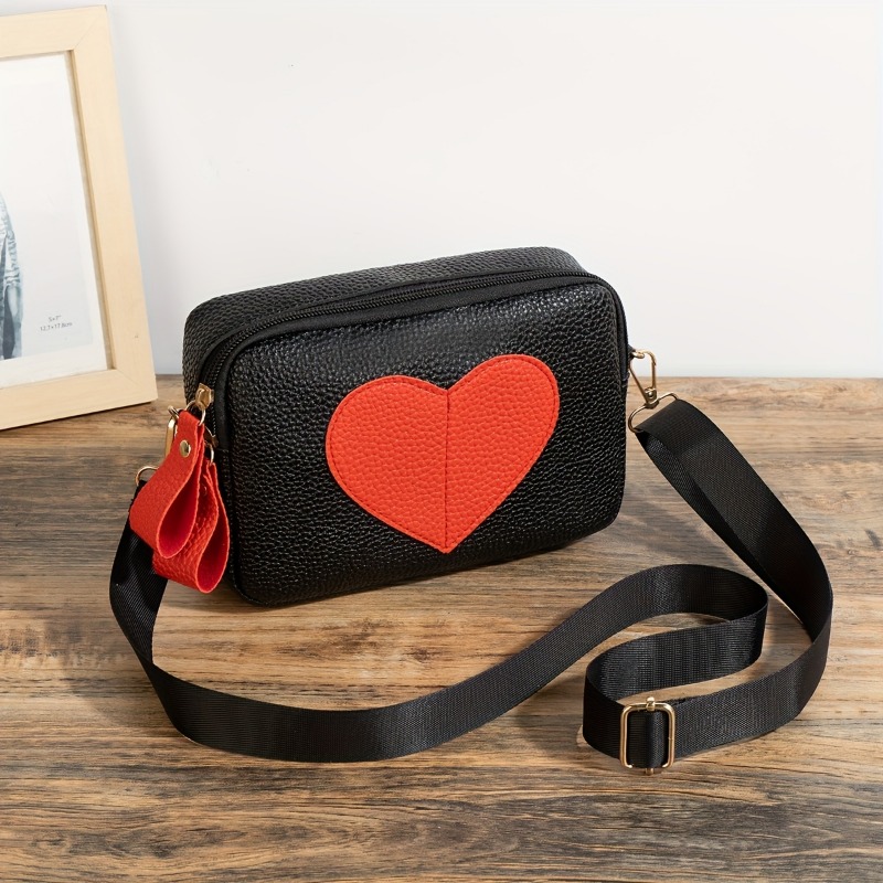 Lychee Pattern Heart-Shaped Cr - Wristlet Wallet Zipper ulasan dan harga