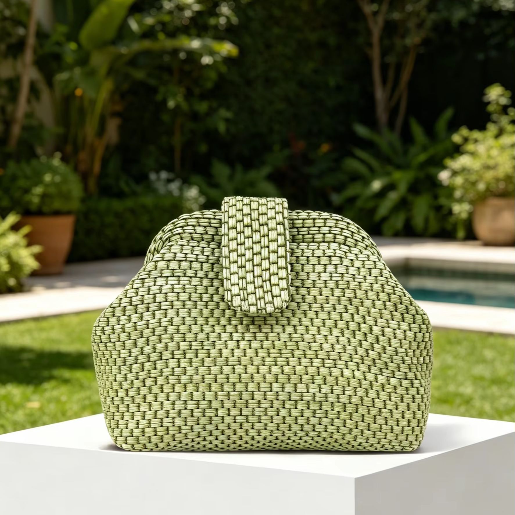 French-Style Light Luxury Hand - Luxury Bags Green ulasan dan harga