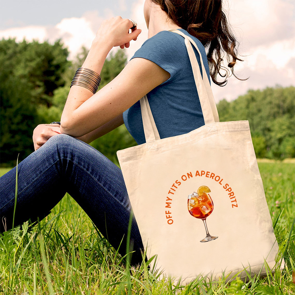 Off My Tits on Aperol Spritz W - Canvas Tote Designer ulasan dan harga