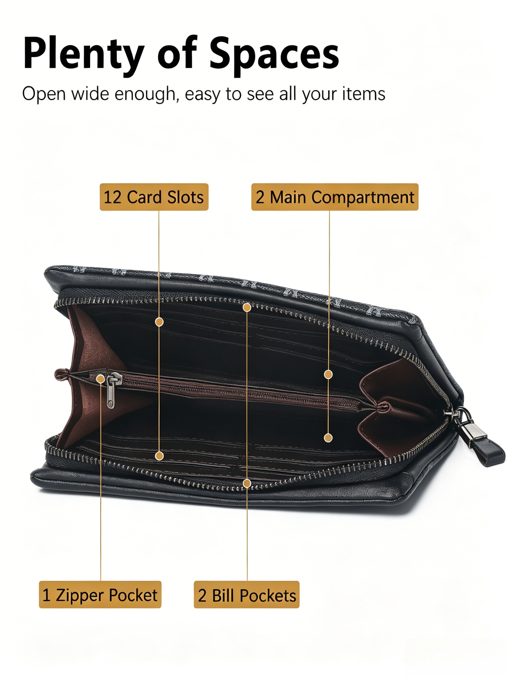 Men's Long Wristlet Wallet, La - Wristlet Wallet Zipper ulasan dan harga
