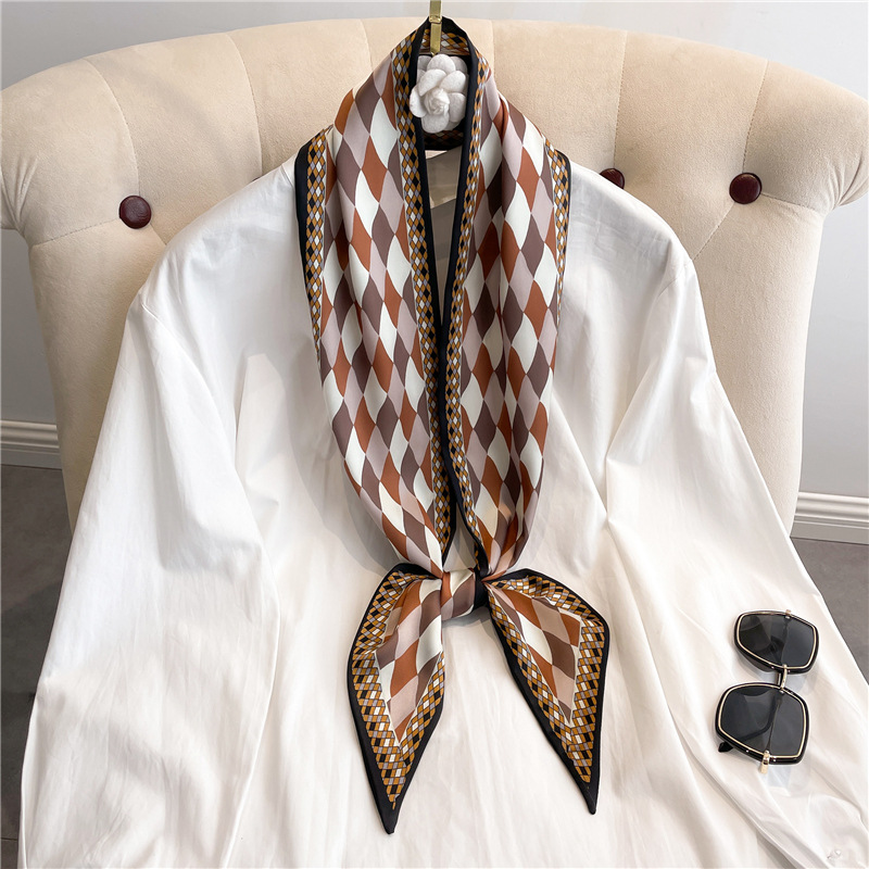Fashion Print Long Silk Scarf  - Luxury Bags Trending ulasan dan harga