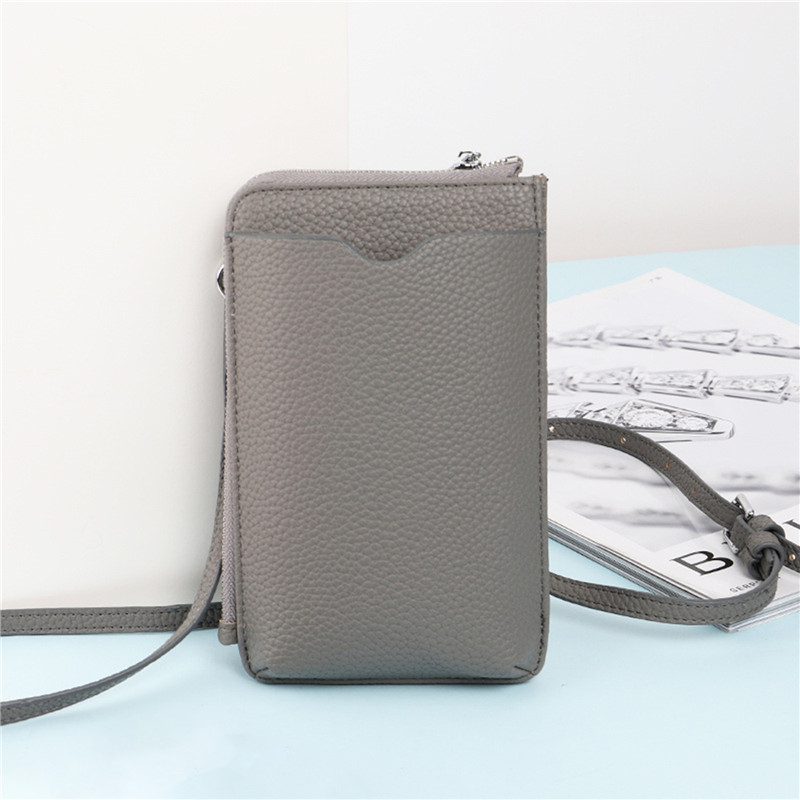Fashion Genuine Leather Phone  - Luxury Zipper Bags ulasan dan harga