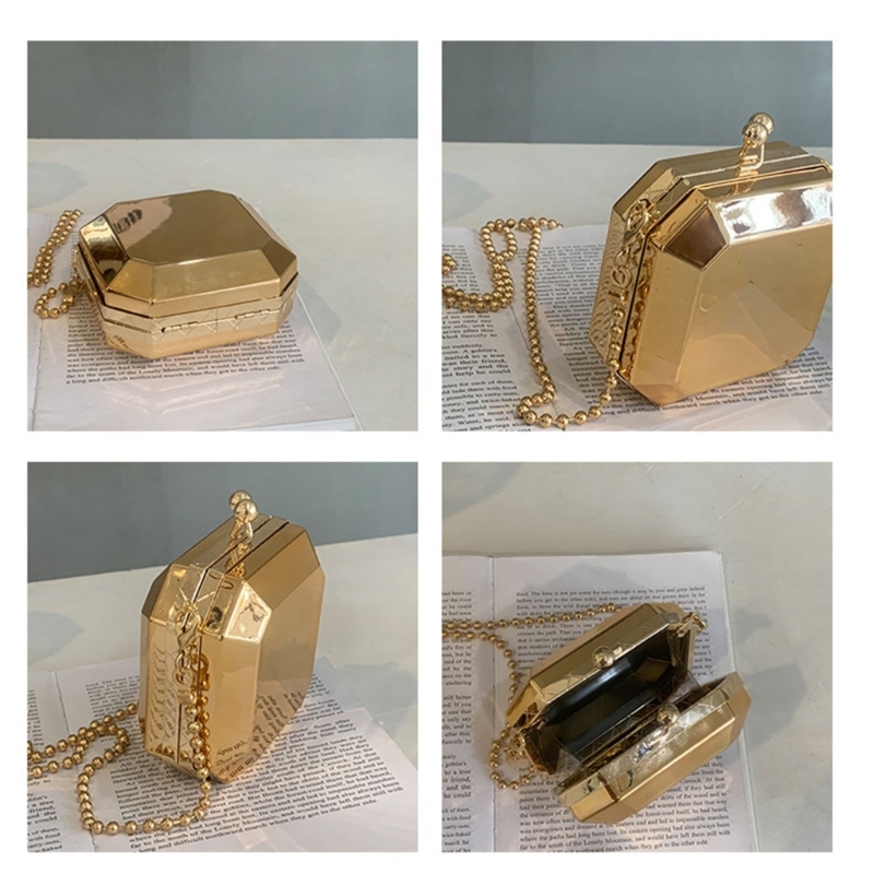 Mini Luxury Gold Party Evening - Luxury Zipper Bags ulasan dan harga