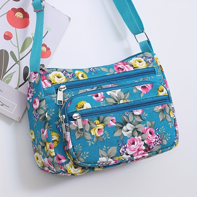 Stylish Floral Crossbody Bag,  - Wristlet Wallet Zipper ulasan dan harga