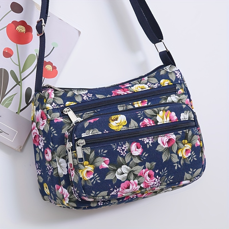 Stylish Floral Crossbody Bag,  - Wristlet Wallet Zipper ulasan dan harga