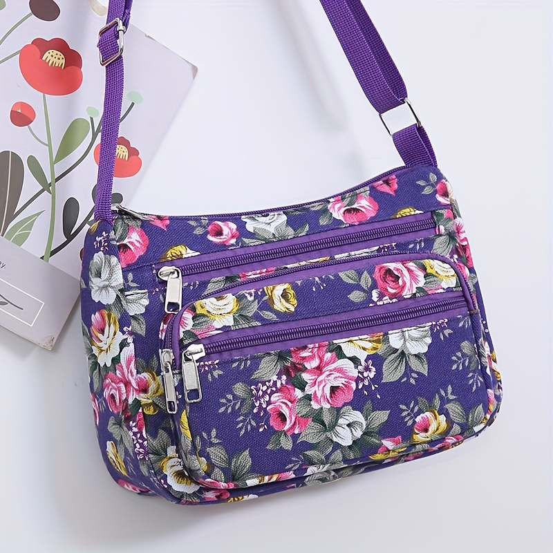 Stylish Floral Crossbody Bag,  - Wristlet Wallet Zipper ulasan dan harga