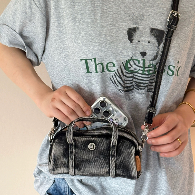 Korean Casual Mini Denim Box B - Luxury Zipper Bags ulasan dan harga