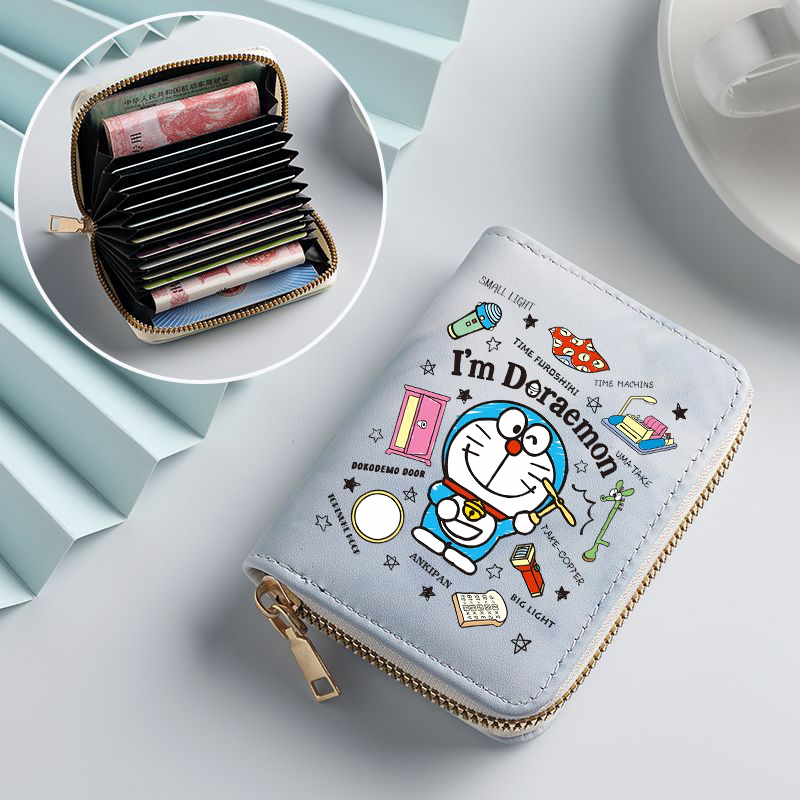Doraemon Woman Short Wallet An - Wristlet Wallet Zipper ulasan dan harga
