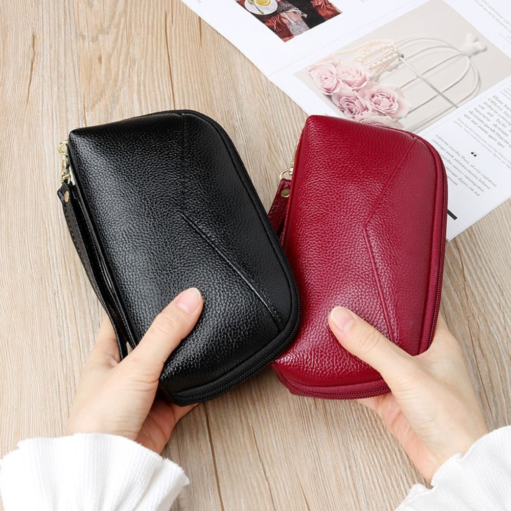 PU Leather Long Wallet Solid C - Wristlet Wallet Zipper ulasan dan harga