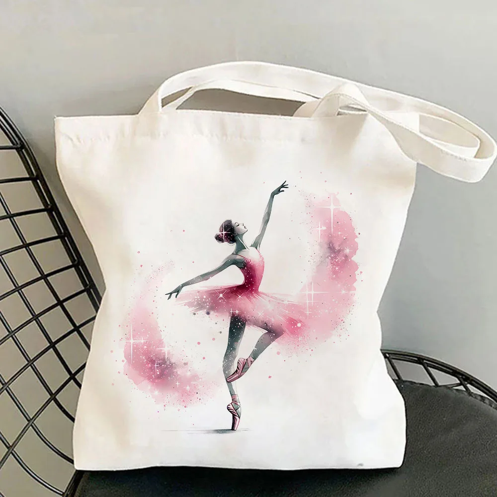 Watercolor Ballerina Canvas To - Canvas Tote Designer ulasan dan harga