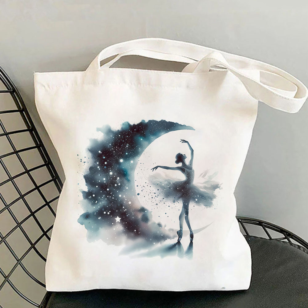 Watercolor Ballerina Canvas To - Canvas Tote Designer ulasan dan harga