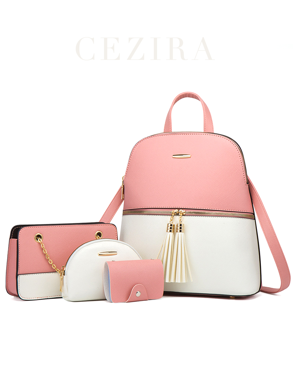 4 PCS Bags Set Women's Fashion - Luxury Zipper Bags ulasan dan harga