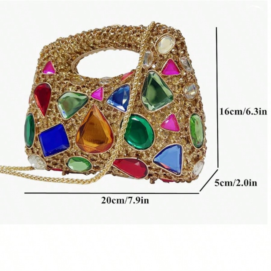 Women Luxury Diamond Rhineston - Luxury Zipper Bags ulasan dan harga