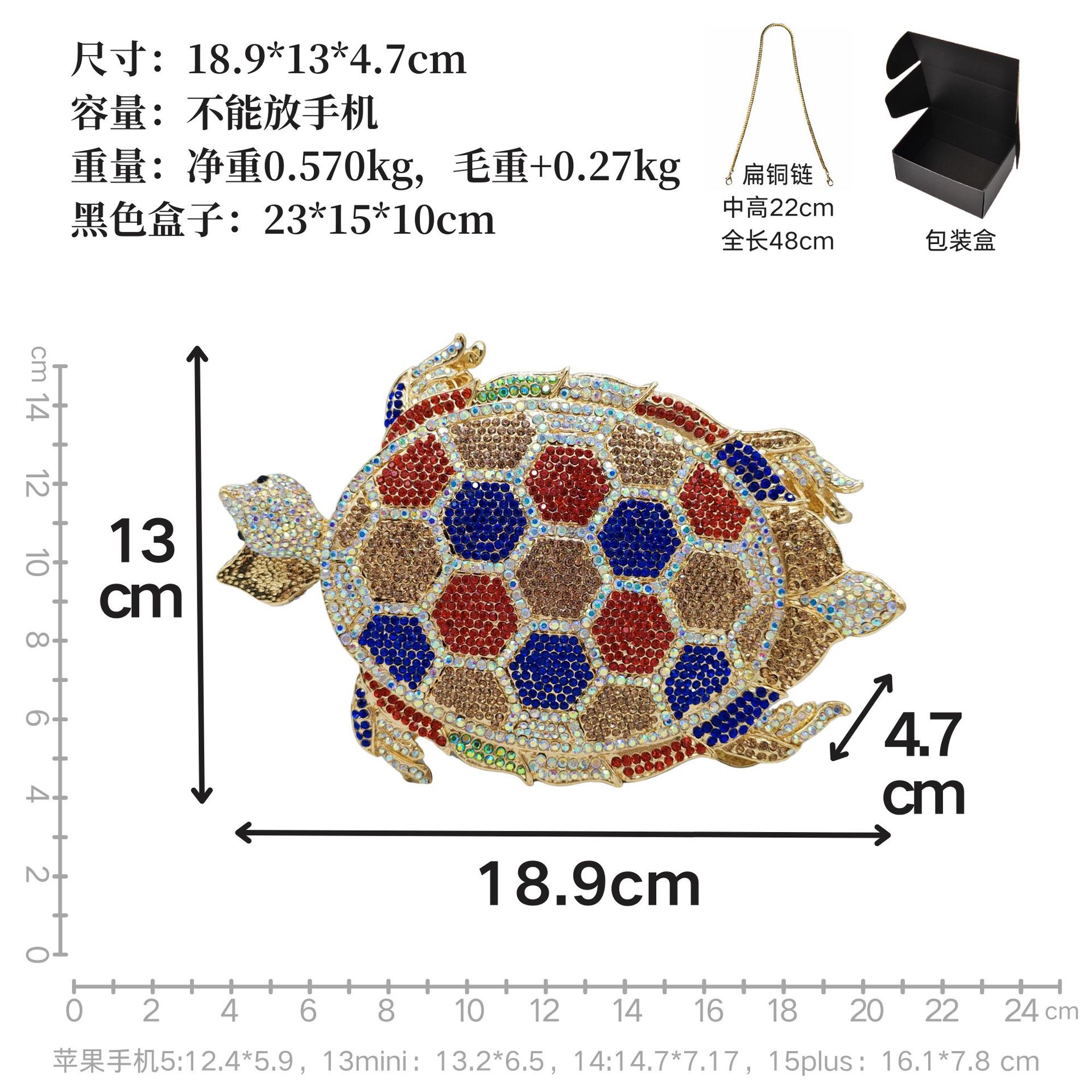 Turtle-Shaped Rhinestone Eveni - Luxury Bags Green ulasan dan harga