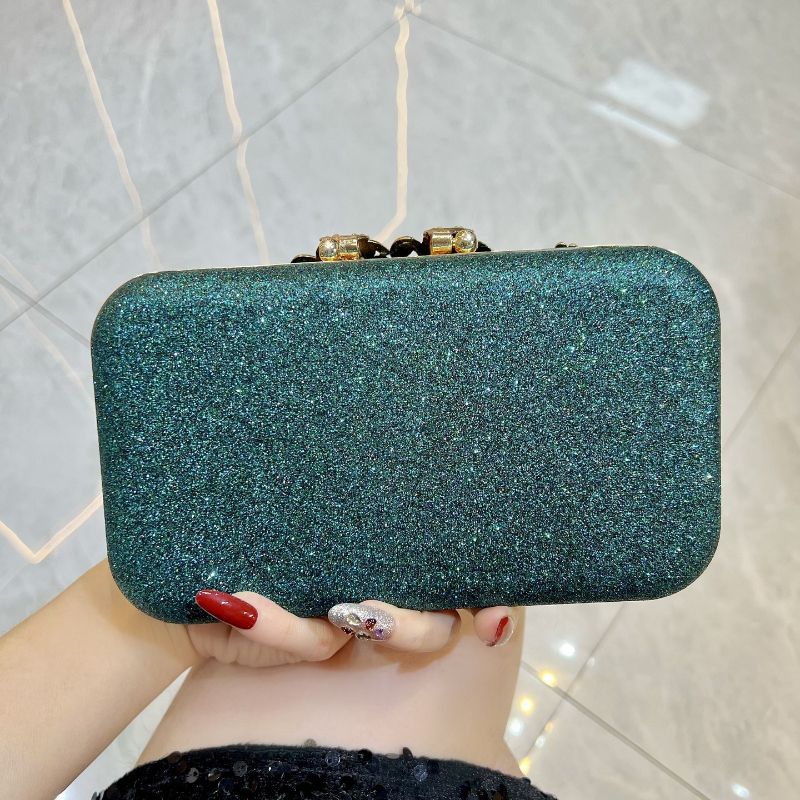Fashion Diamond-Encrusted Clut - Luxury Bags Green ulasan dan harga