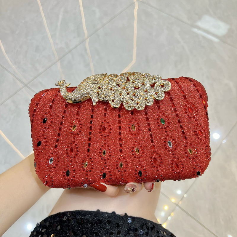 Fashion Diamond-Encrusted Clut - Luxury Bags Green ulasan dan harga
