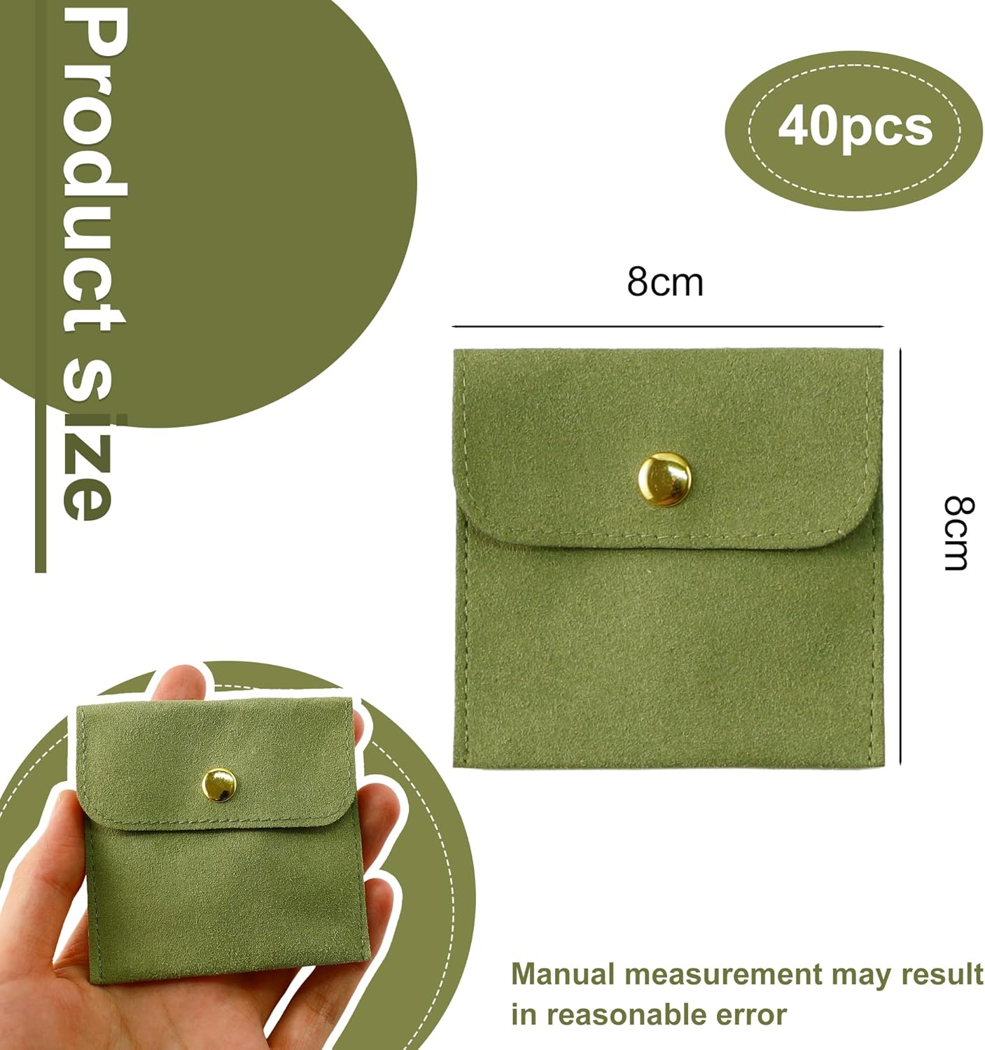 10 Pcs Green Microfiber Jewelr - Luxury Bags Green ulasan dan harga